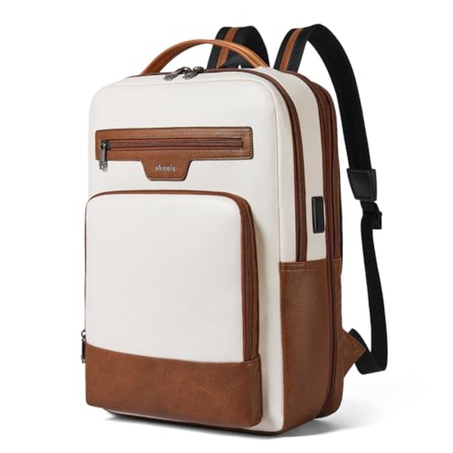 Women'S Bag - Leather Laptop Backpack for Women and
