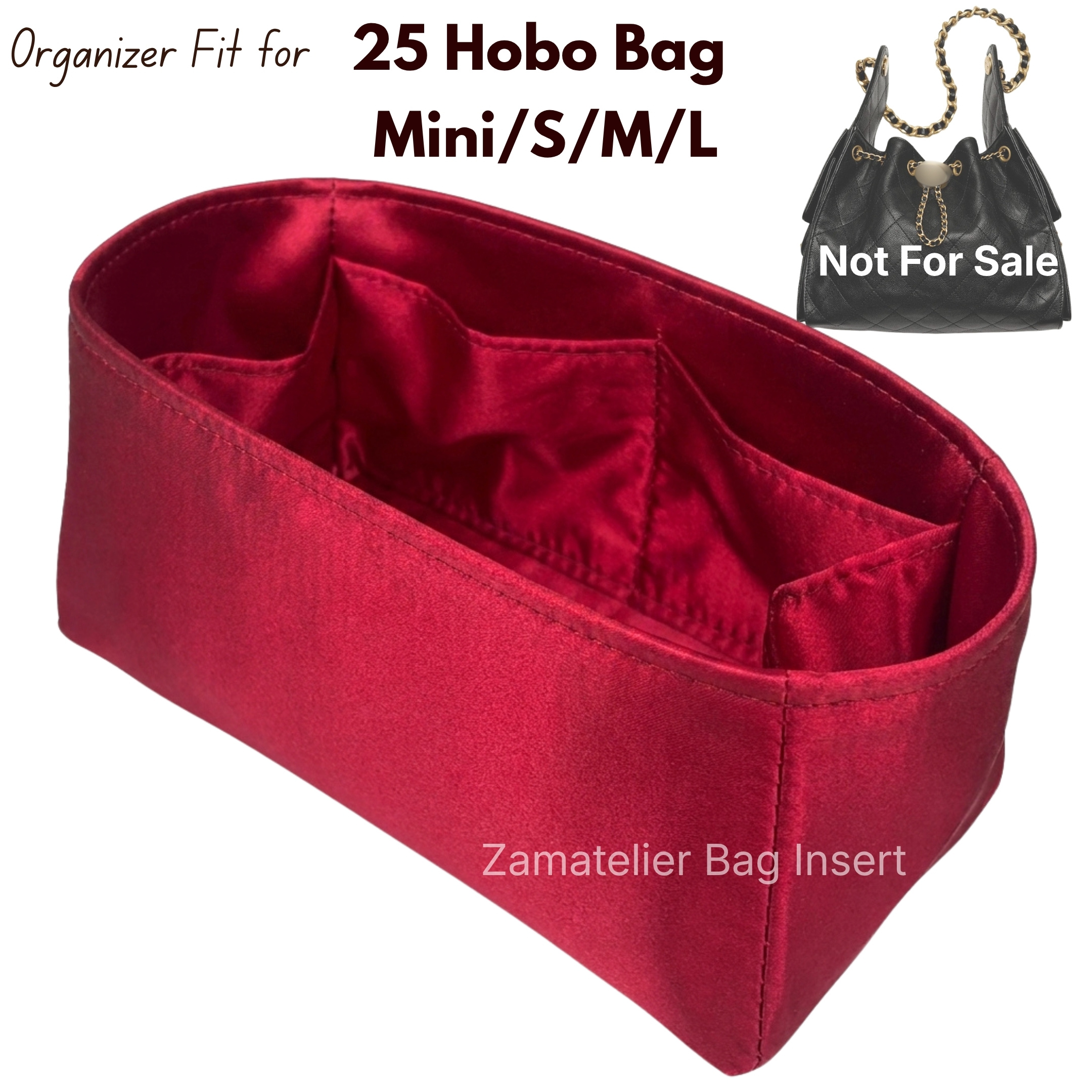 Women'S Bag - Custom Made Silk Insert for CC