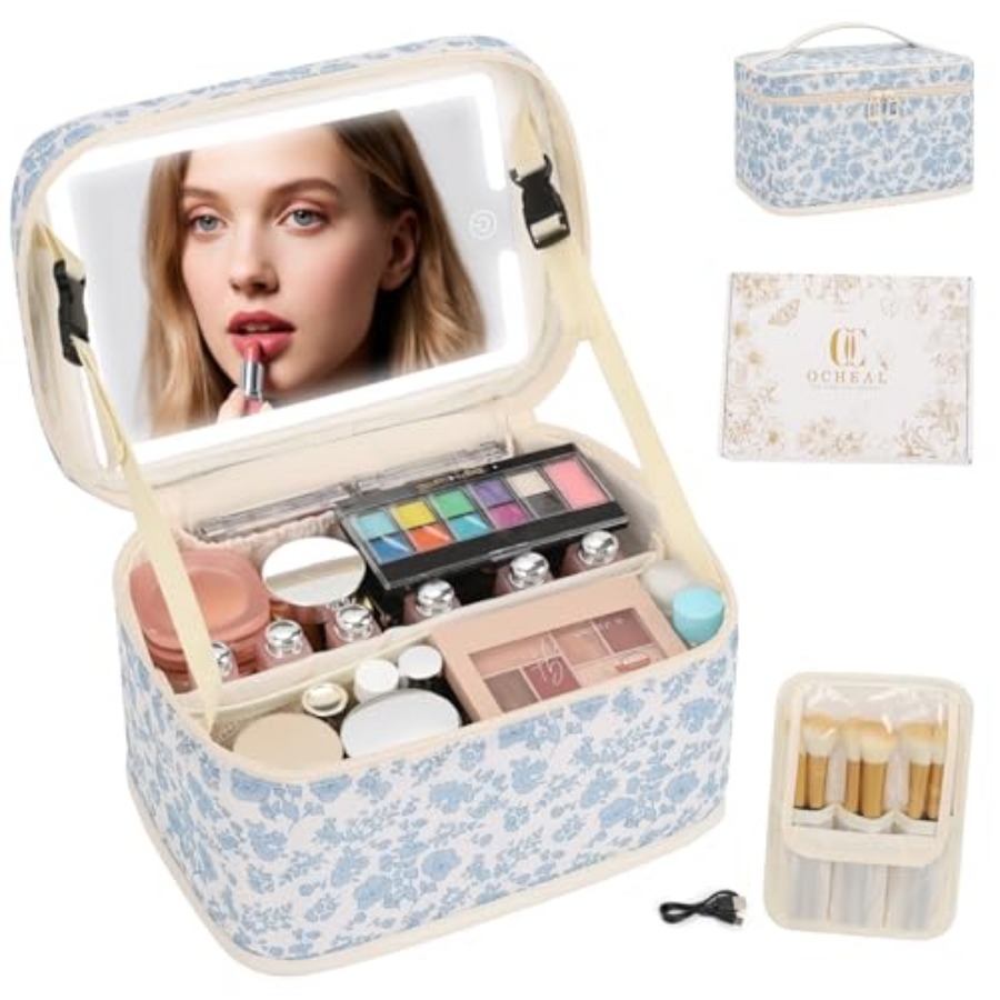 Women Vanity Bags - Makeup Bag Wit Mirror, Travel Makeup