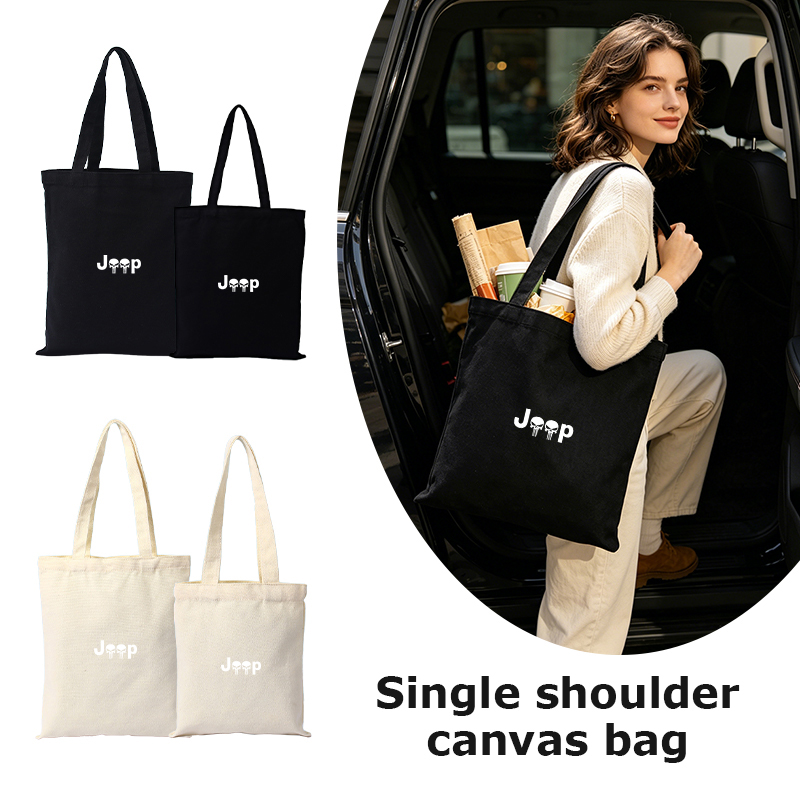 Shopper Tote Canvas - For Jeep Car Logo Crossbody Bag