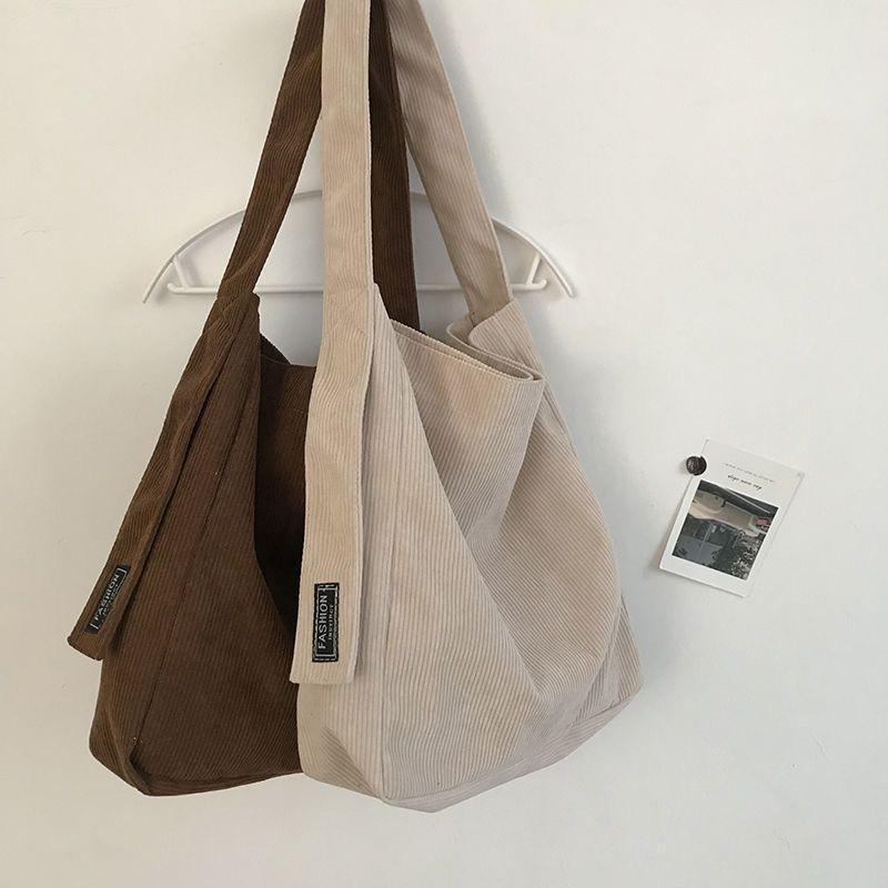 Shopper Tote Canvas - Large Corduroy Shoulder Shopper Bag Women
