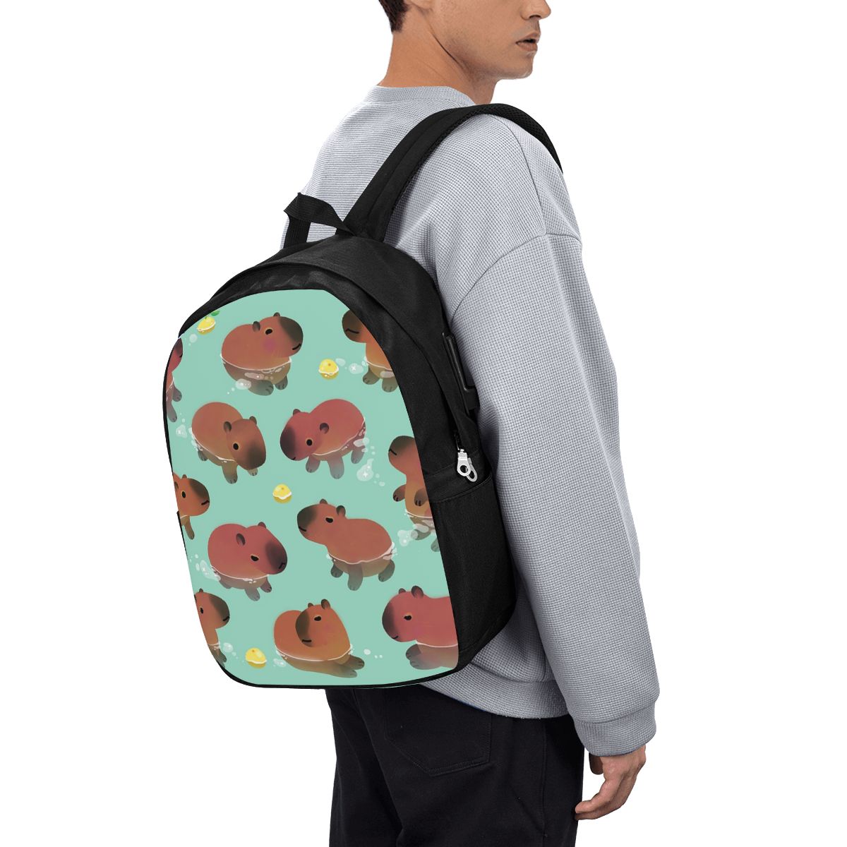 Capybara Animal Pattern Backpa - Women Bags For College บทวิจารณ์และราคา