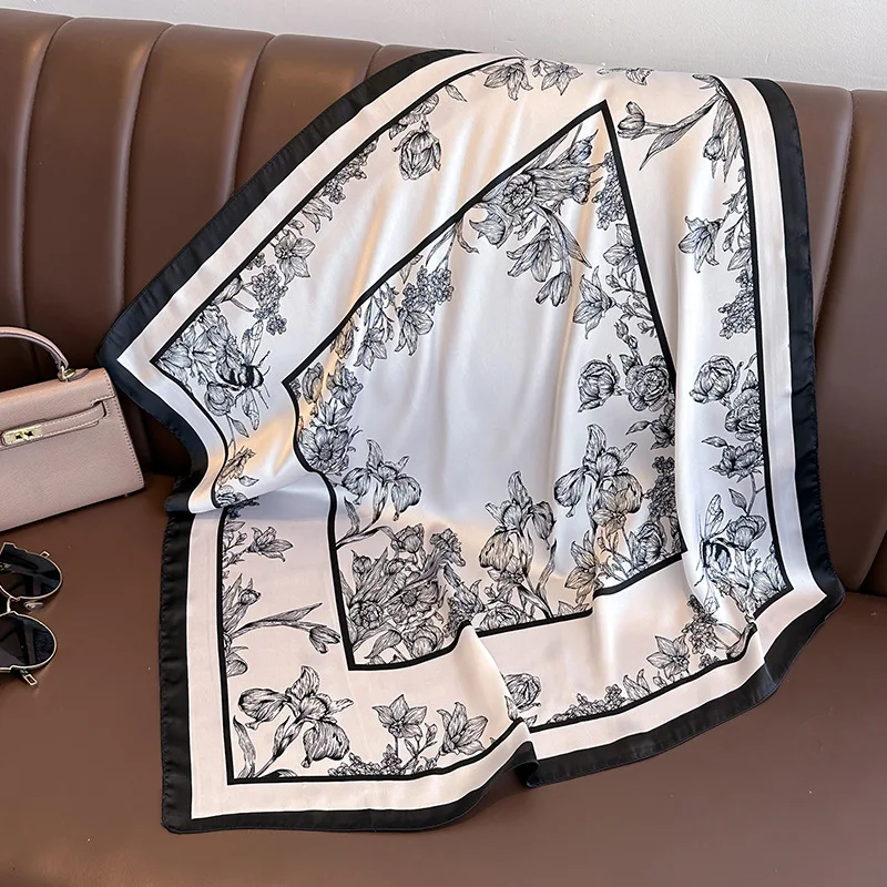 70*70cm Luxury Floral Print Si - Women Bags Online บทวิจารณ์และราคา