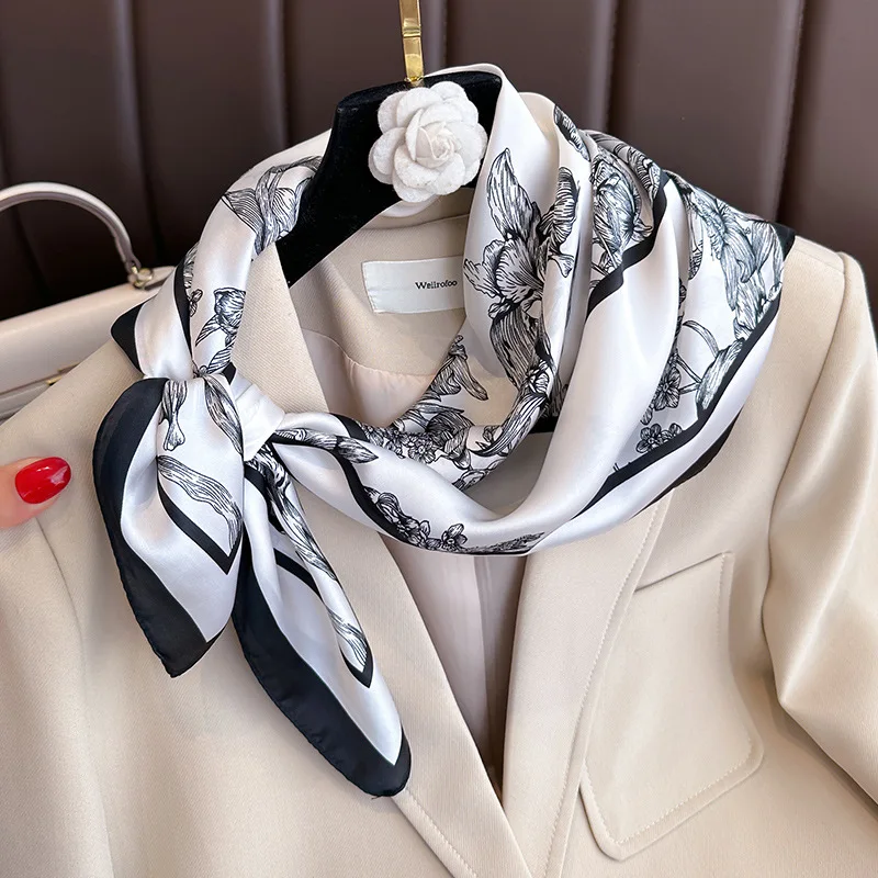 70*70cm Luxury Floral Print Si - Women Bags Online บทวิจารณ์และราคา