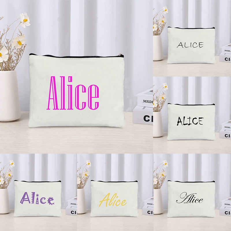 Custom Your Name Cosmetic Bag  - Women Bags Price บทวิจารณ์และราคา