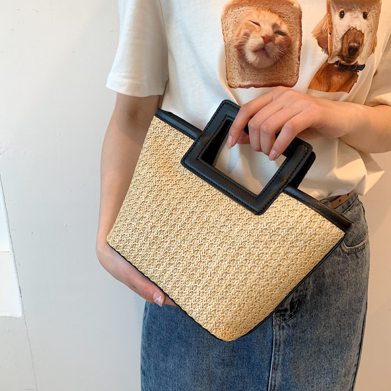 Square Hollow Handle Straw Wov - Women'S Bags Top 10 บทวิจารณ์และราคา