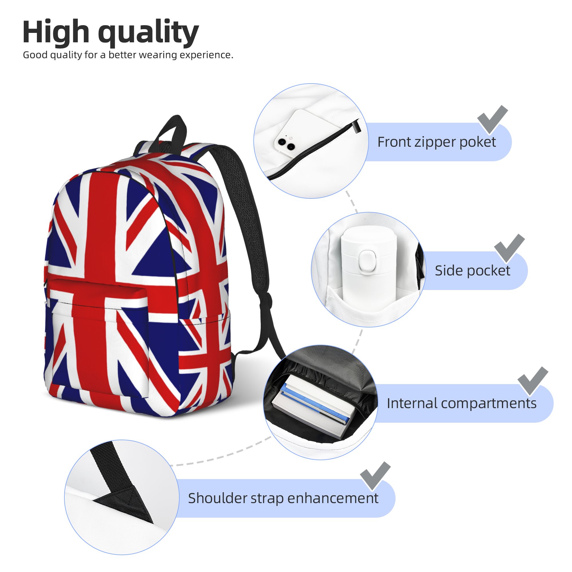 British flag Union Jack Backpa - Women Bags In Uk บทวิจารณ์และราคา