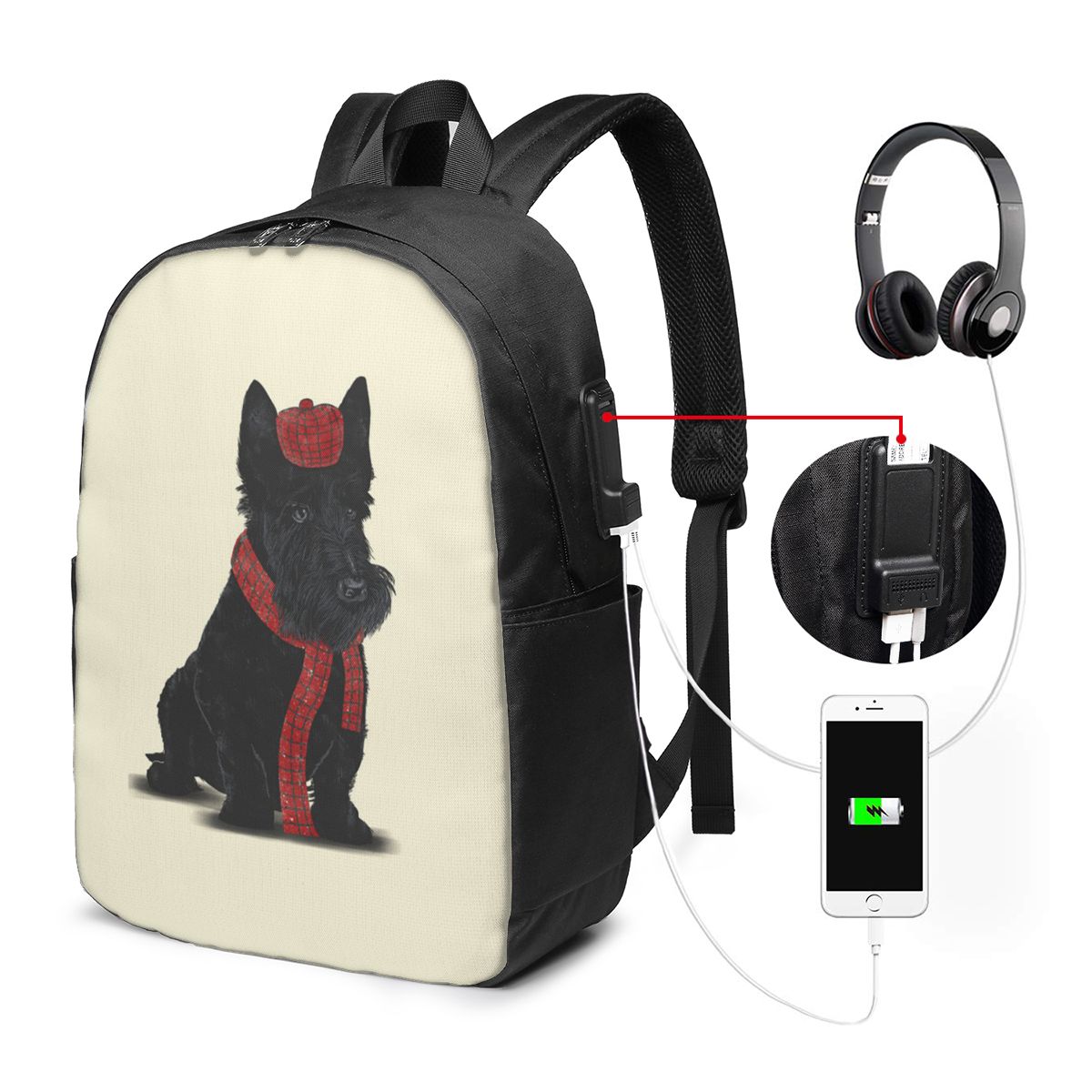 I Love My Scotties Dog 3 Backp - Women Bags For College บทวิจารณ์และราคา