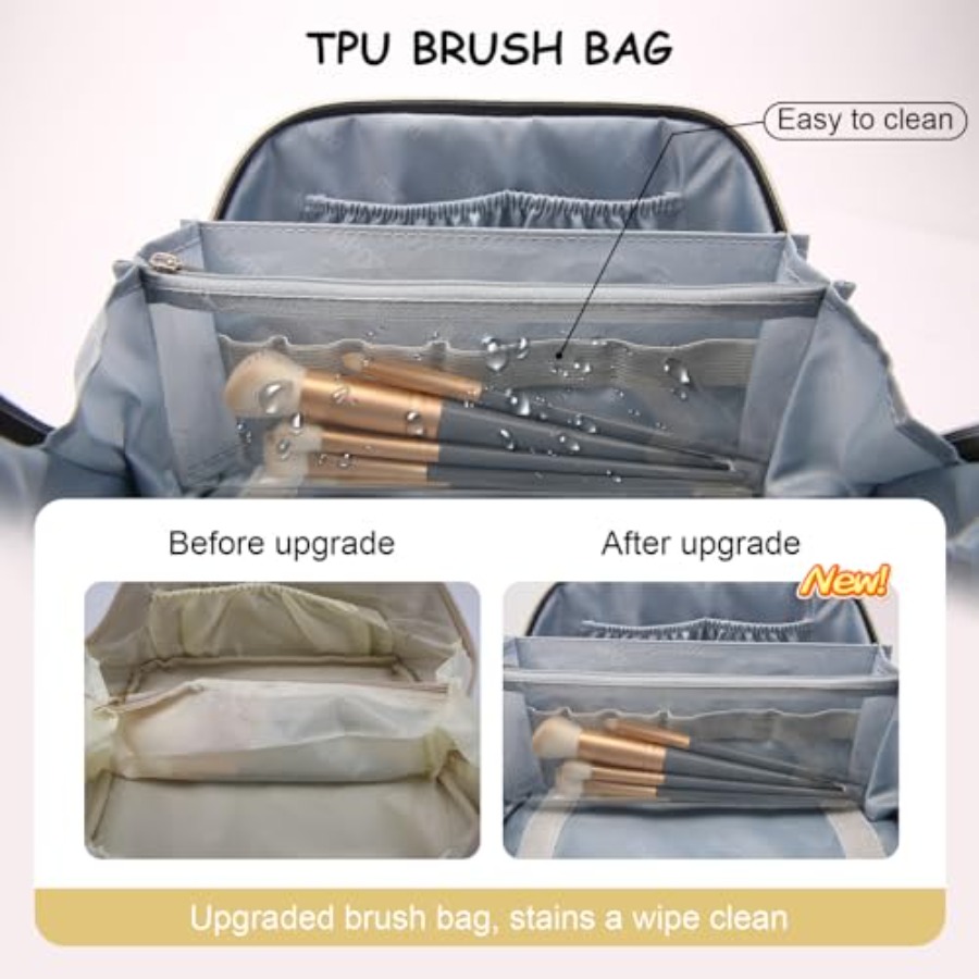 Travel Makeup Bag for Women: C - Women'S Bag บทวิจารณ์และราคา