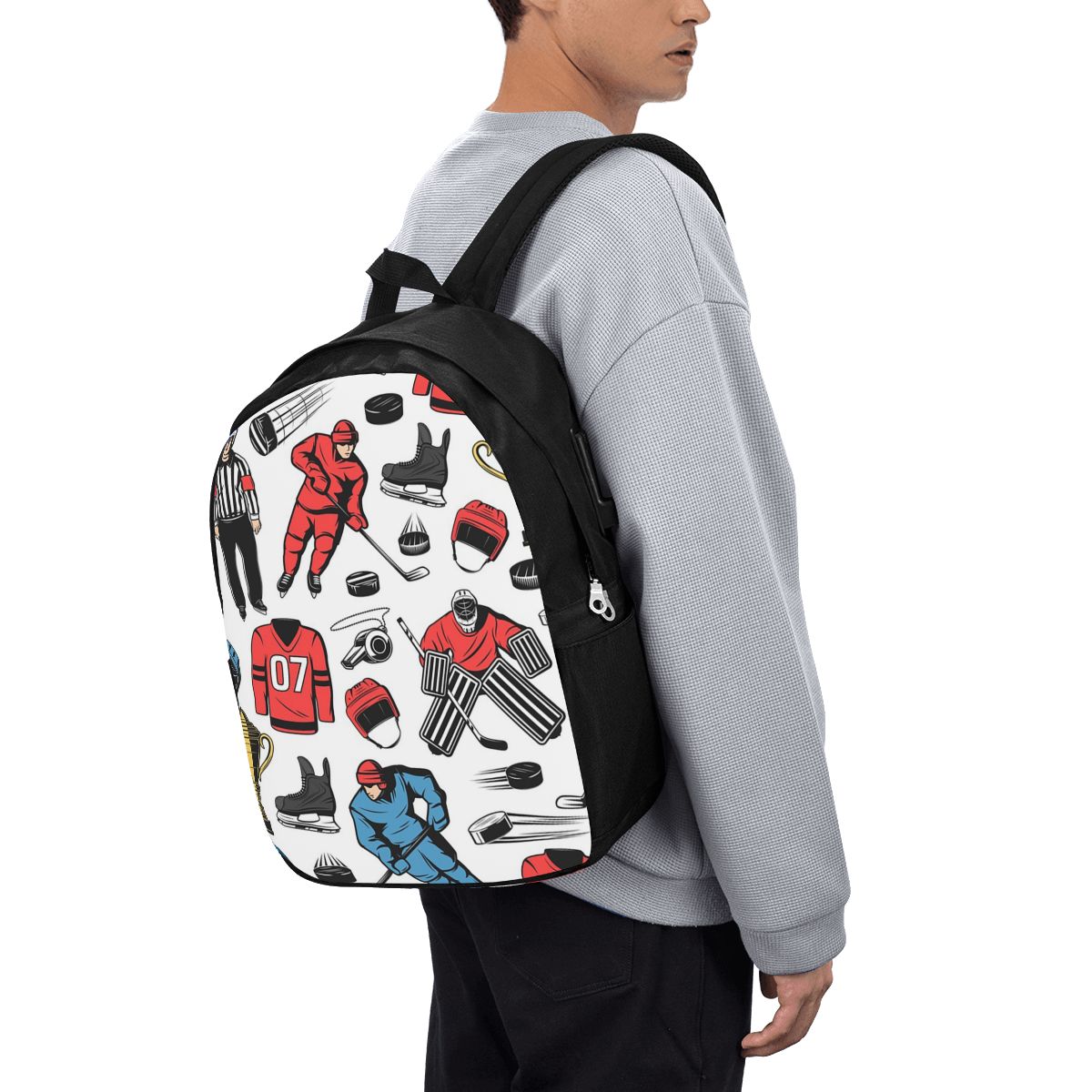 Ice Hockey Players On Rink Bac - Women Bags For College บทวิจารณ์และราคา