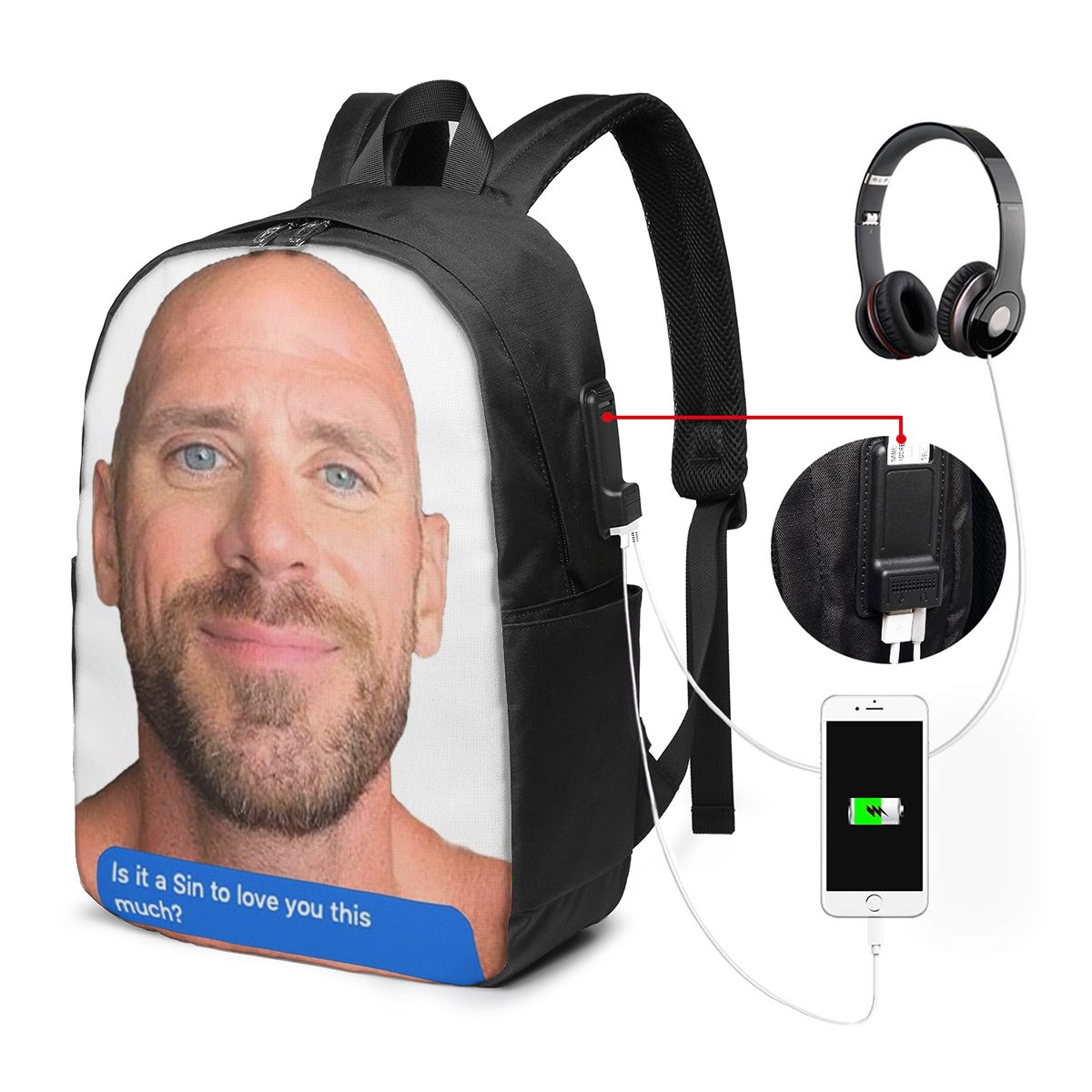 Johnny Sins Flirty Text Bubble - Women'S Bag บทวิจารณ์และราคา