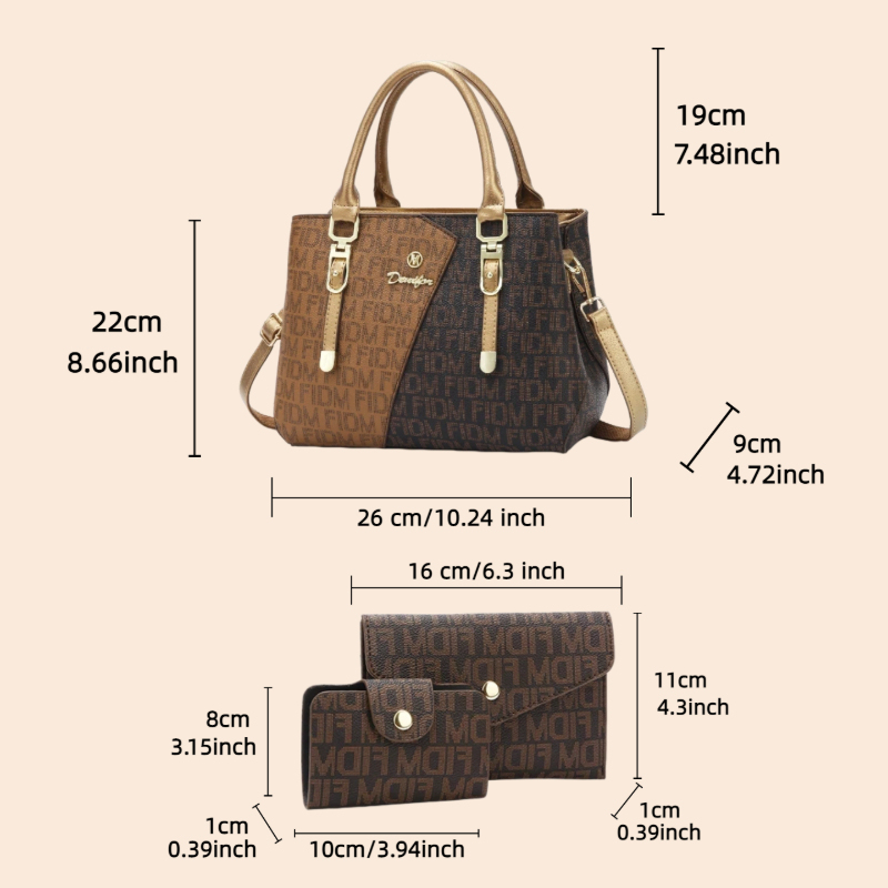3-piece women's bag set, luxur - Women Bags Daily Use บทวิจารณ์และราคา