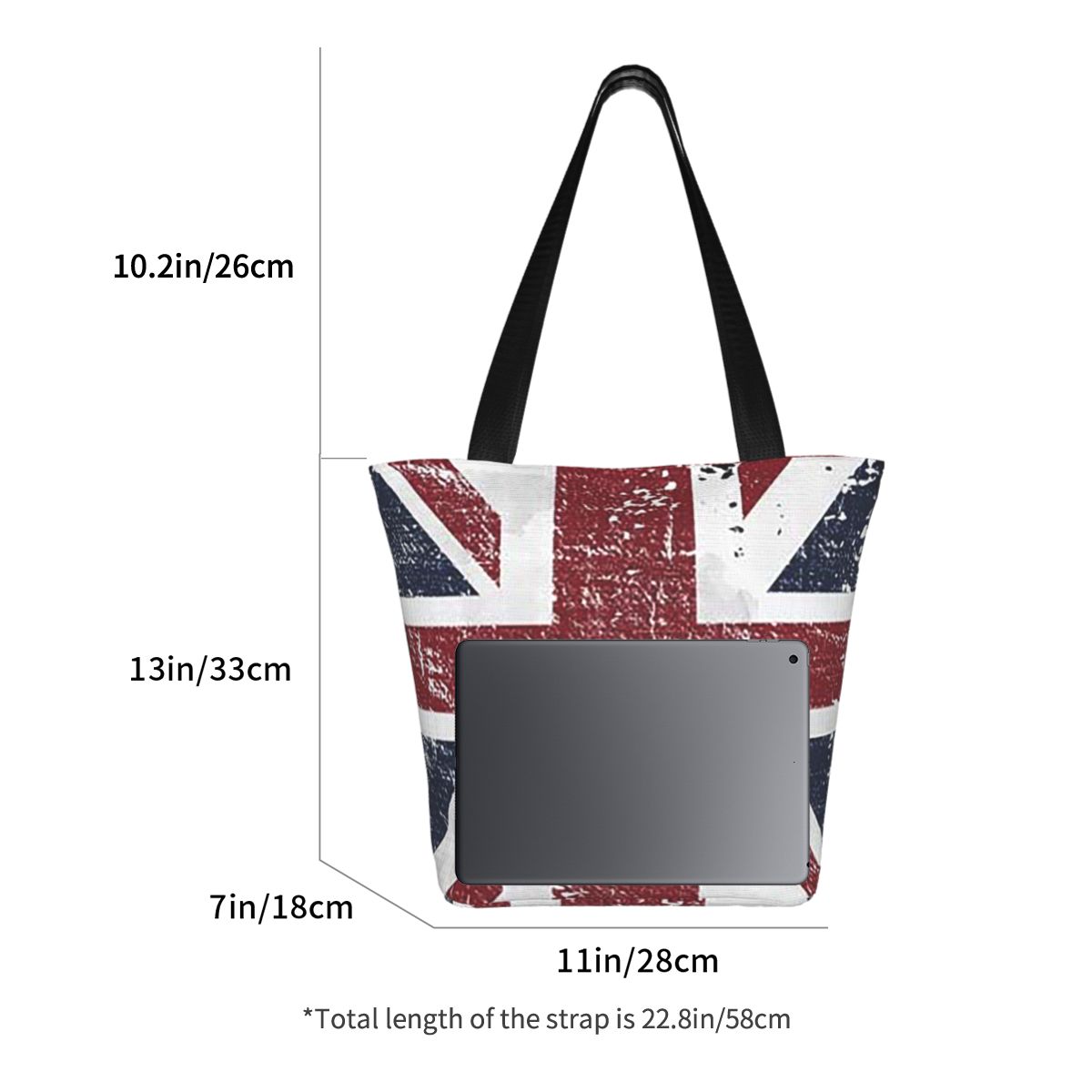 Distressed British Flag Black  - Women Bags In Uk บทวิจารณ์และราคา
