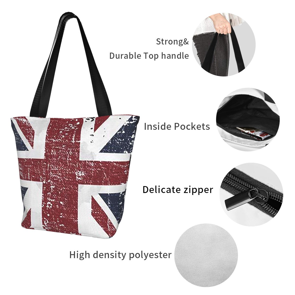 Distressed British Flag Black  - Women Bags In Uk บทวิจารณ์และราคา