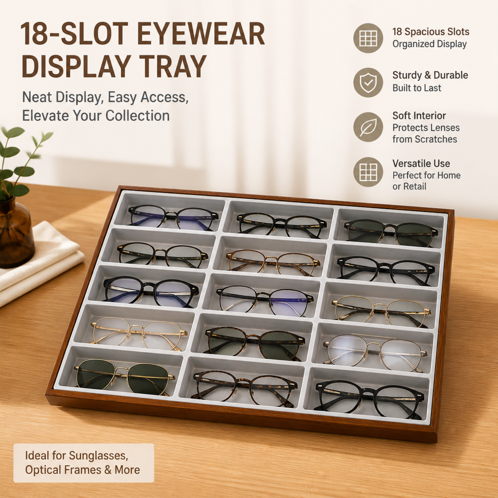 Sunglasses Storage Organizer 1 - Women Vanity Bags บทวิจารณ์และราคา