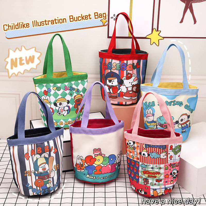 Casual Canvas Bucket Bag Tote  - Shopper Tote Canvas บทวิจารณ์และราคา