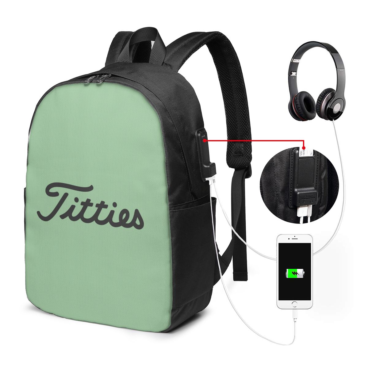 Titties Golf Ball Backpack Tra - Women Bags For College บทวิจารณ์และราคา