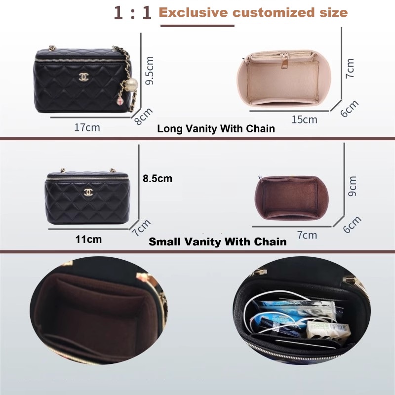 Felt Insert Bag Organizer for  - Women Vanity Bags บทวิจารณ์และราคา