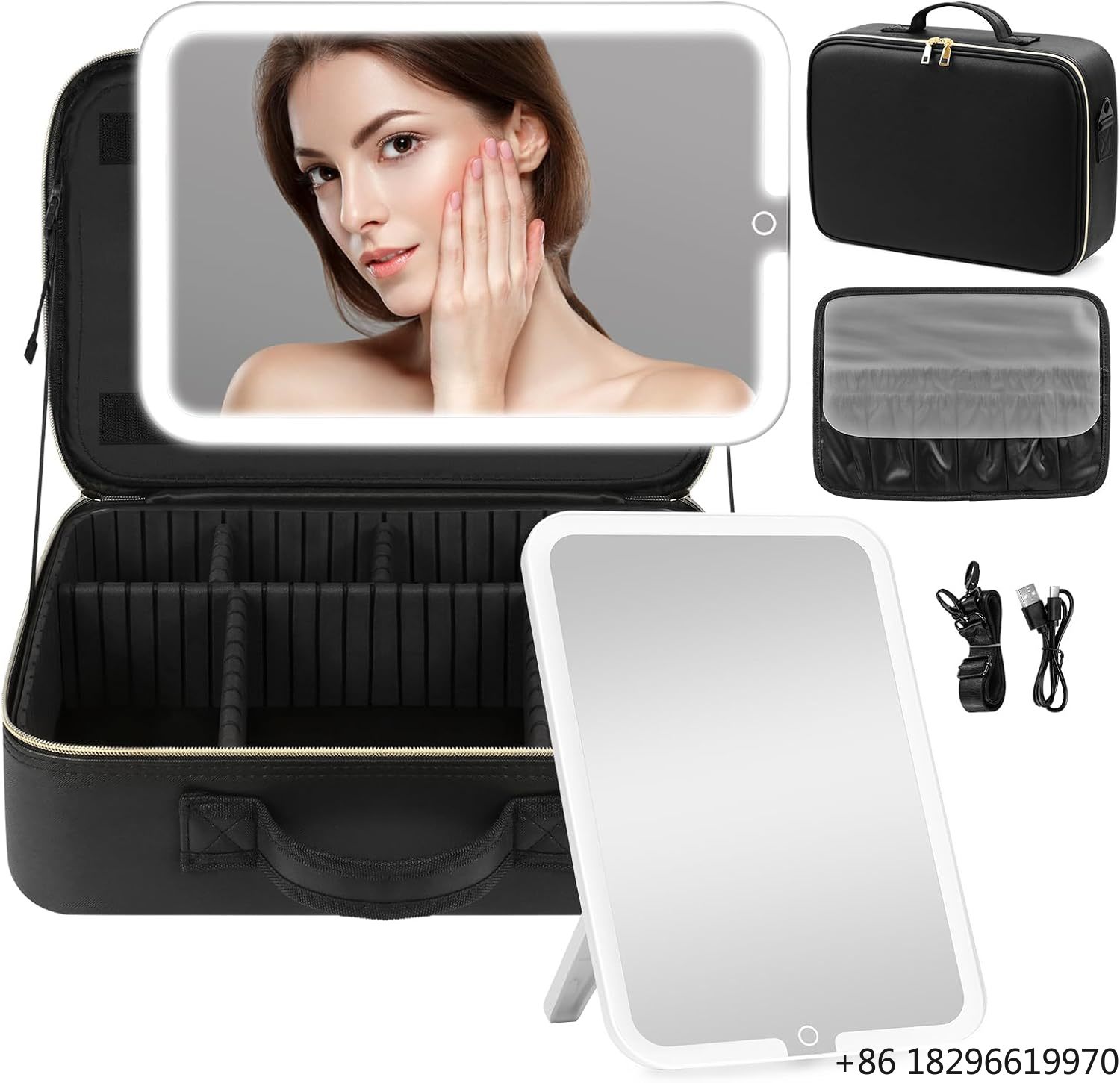 Portable Travel Makeup Bag Wit - Women Vanity Bags บทวิจารณ์และราคา