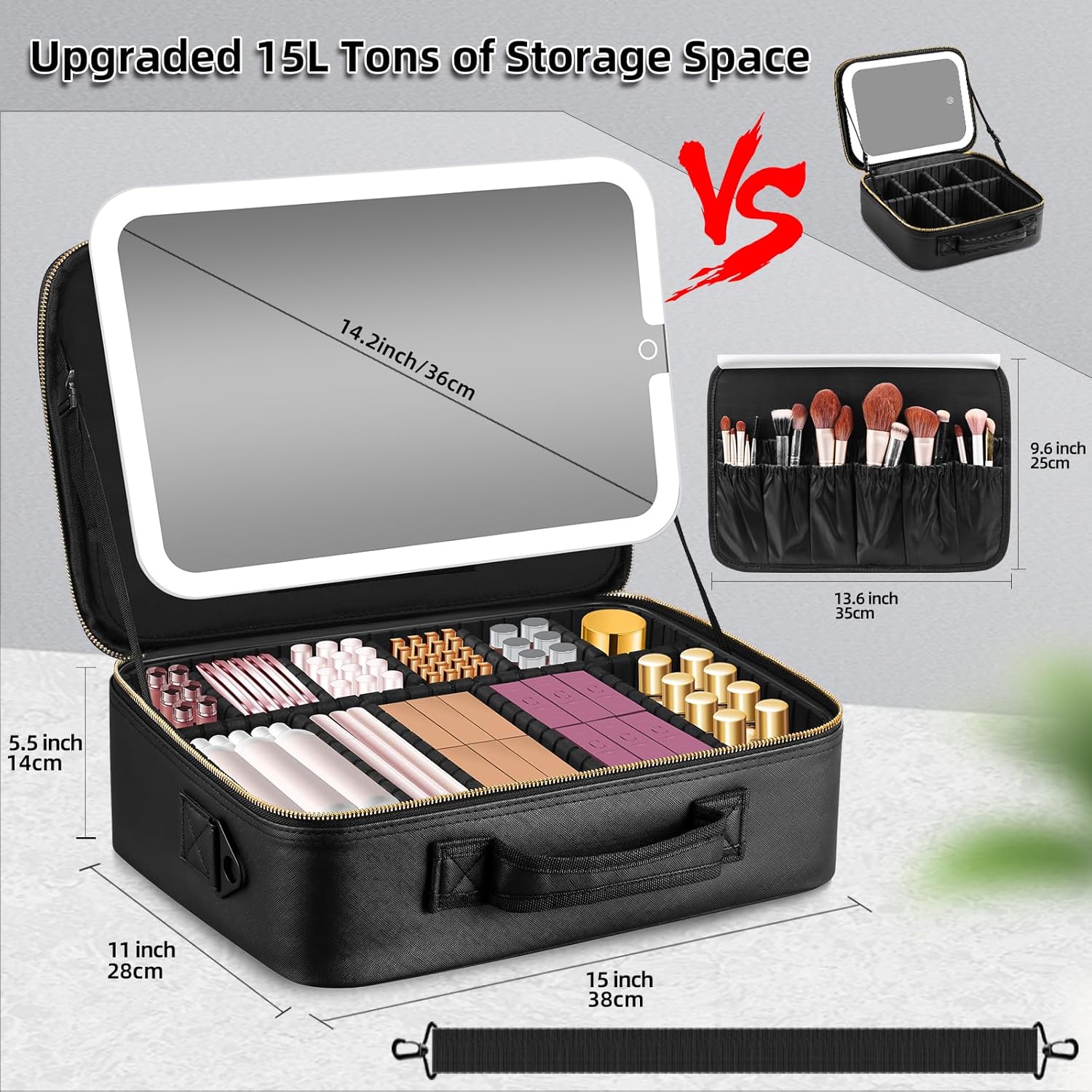 Portable Travel Makeup Bag Wit - Women Vanity Bags บทวิจารณ์และราคา