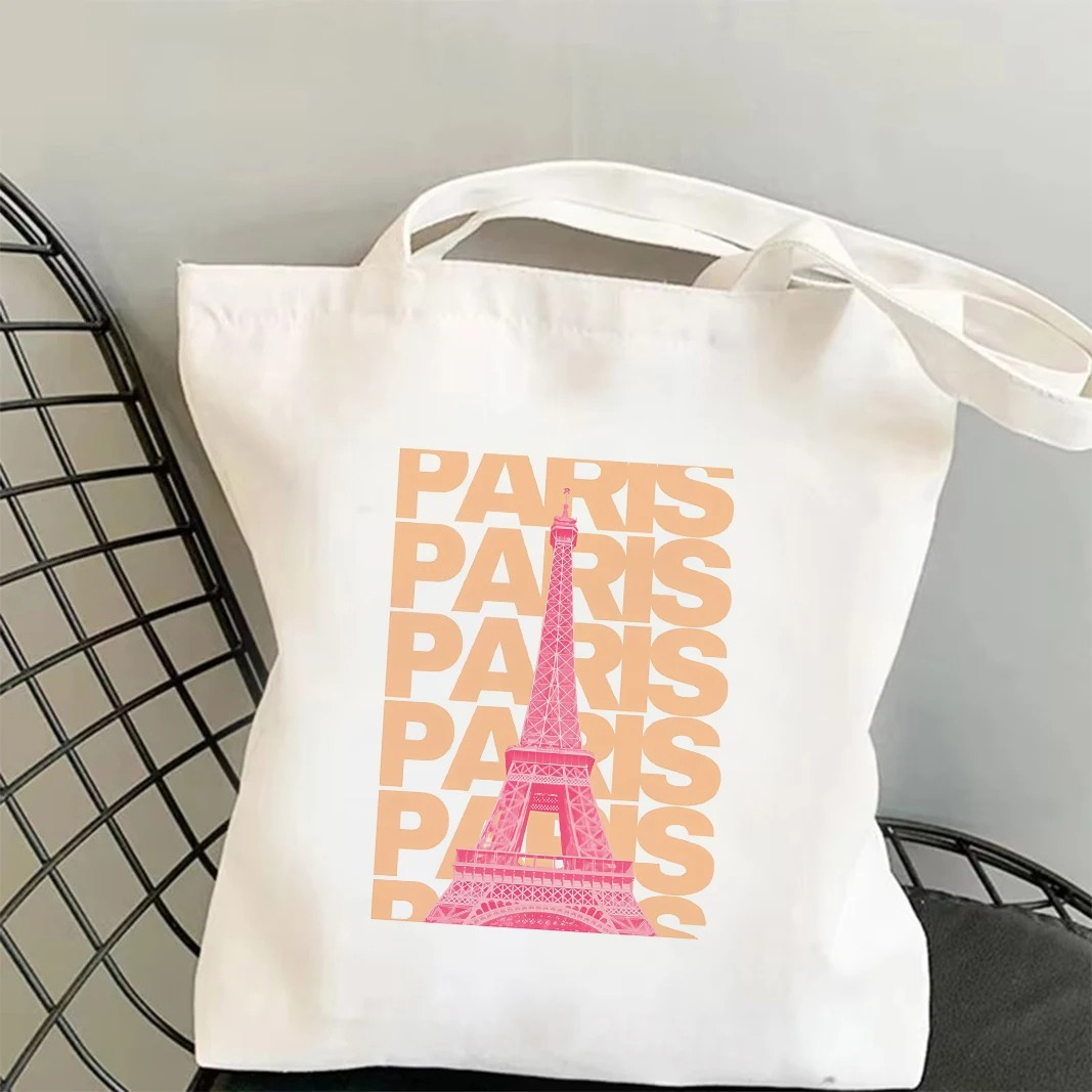 Chicago London Eiffel Tower Gr - Shopper Tote Canvas บทวิจารณ์และราคา