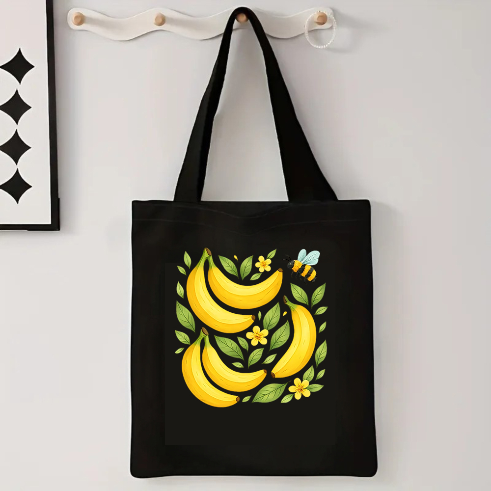 Cute Banana Canvas Tote Bag Fr - Shopper Tote Canvas บทวิจารณ์และราคา