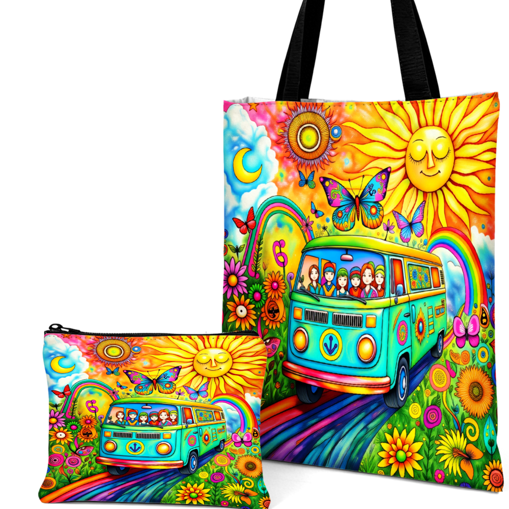 Colorful Hippie Van Handbag Mu - Women Bags Daily Use บทวิจารณ์และราคา