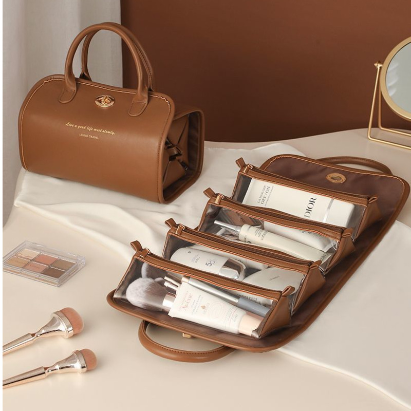 Four In 1 Makeup Bag Travel To - Women Vanity Bags บทวิจารณ์และราคา
