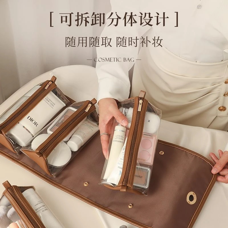 Four In 1 Makeup Bag Travel To - Women Vanity Bags บทวิจารณ์และราคา