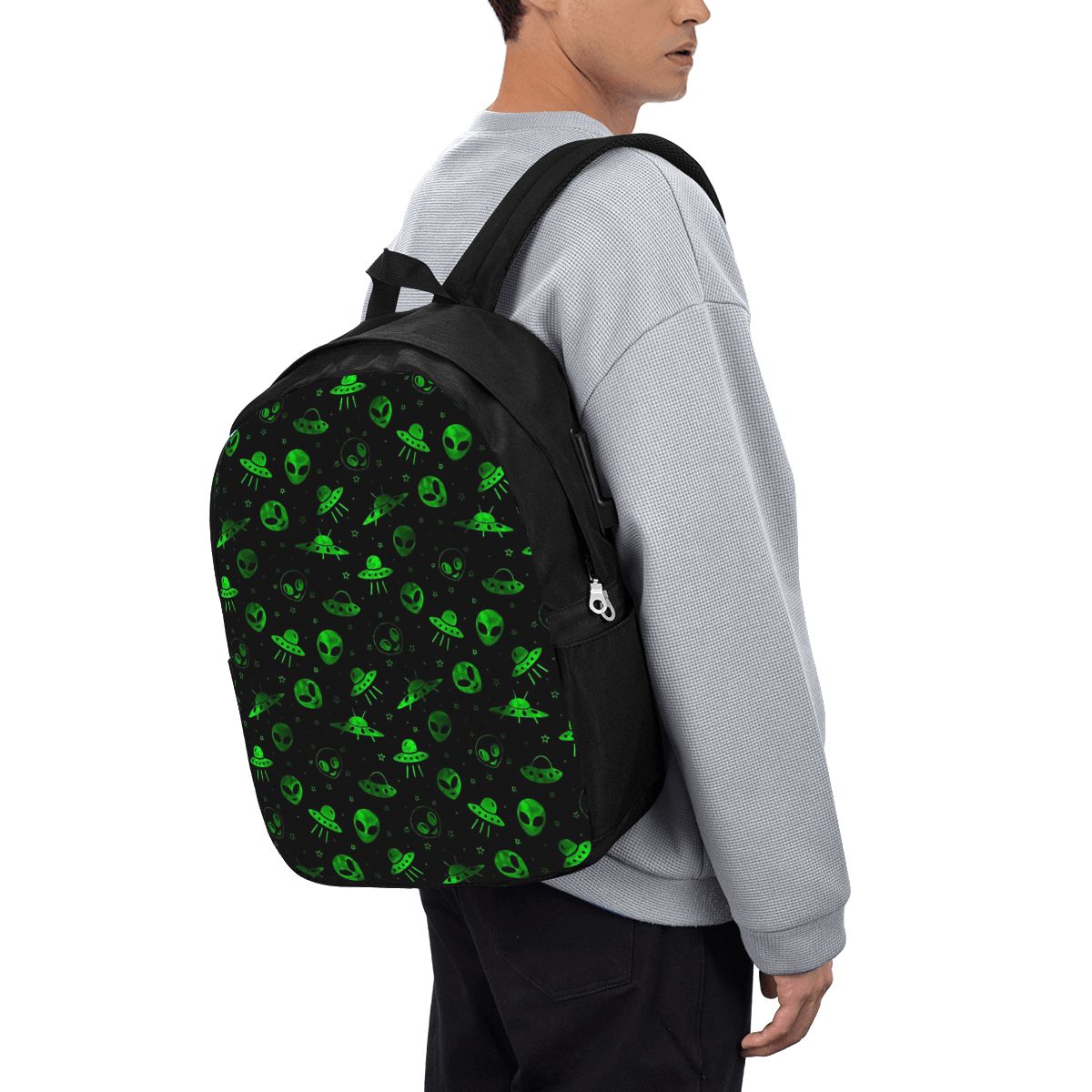 Aliens And UFOs Pattern Backpa - Women Bags For College บทวิจารณ์และราคา