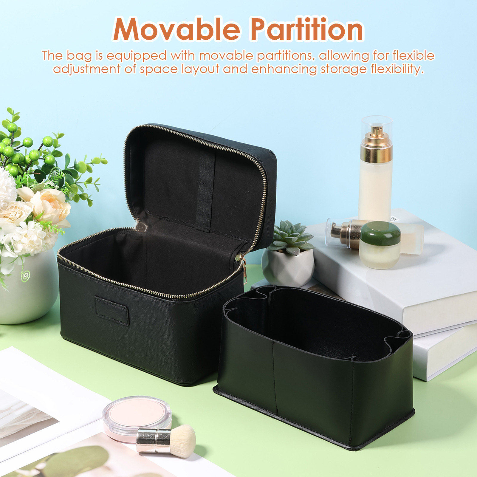 PU leather Cosmetic Bag Women  - Women Vanity Bags บทวิจารณ์และราคา
