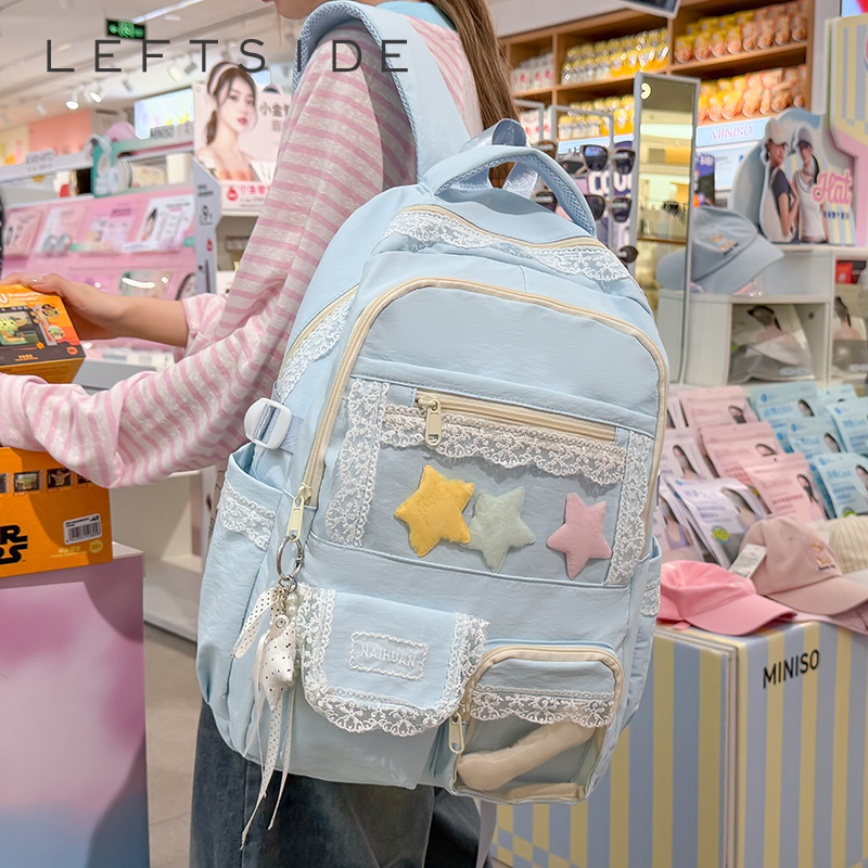 Women Lace Decor Backpack Cute - Women Bags In Trend บทวิจารณ์และราคา