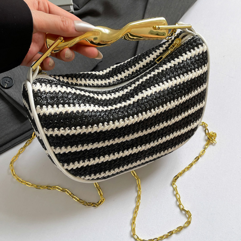 Gold Handle Brand Handwoven Ha - Women Bags High End Brands บทวิจารณ์และราคา