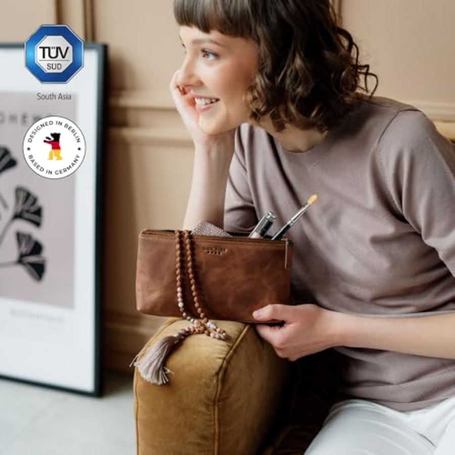 Vintage Genuine Leather Makeup - Women'S Bag บทวิจารณ์และราคา