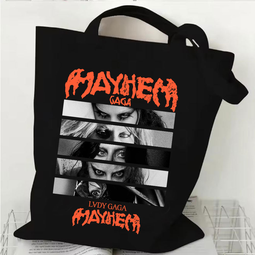 Women Lady Gaga Mayhem Tour 20 - Shopper Tote Canvas บทวิจารณ์และราคา