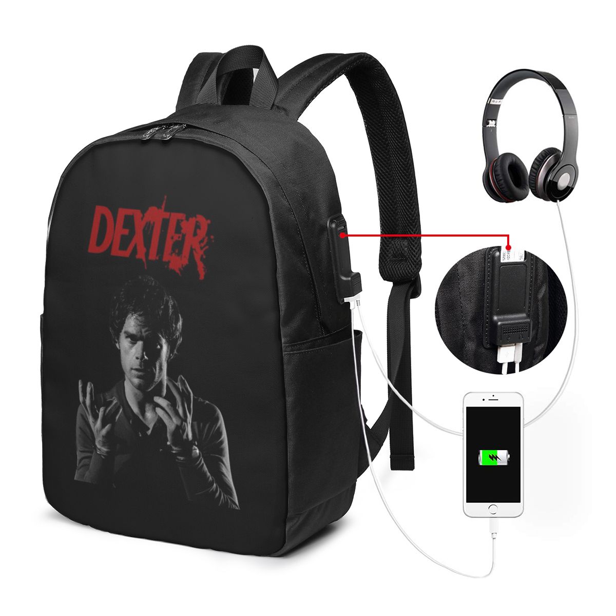 Movie Dexter Morgan Backpack T - Women Bags For College บทวิจารณ์และราคา
