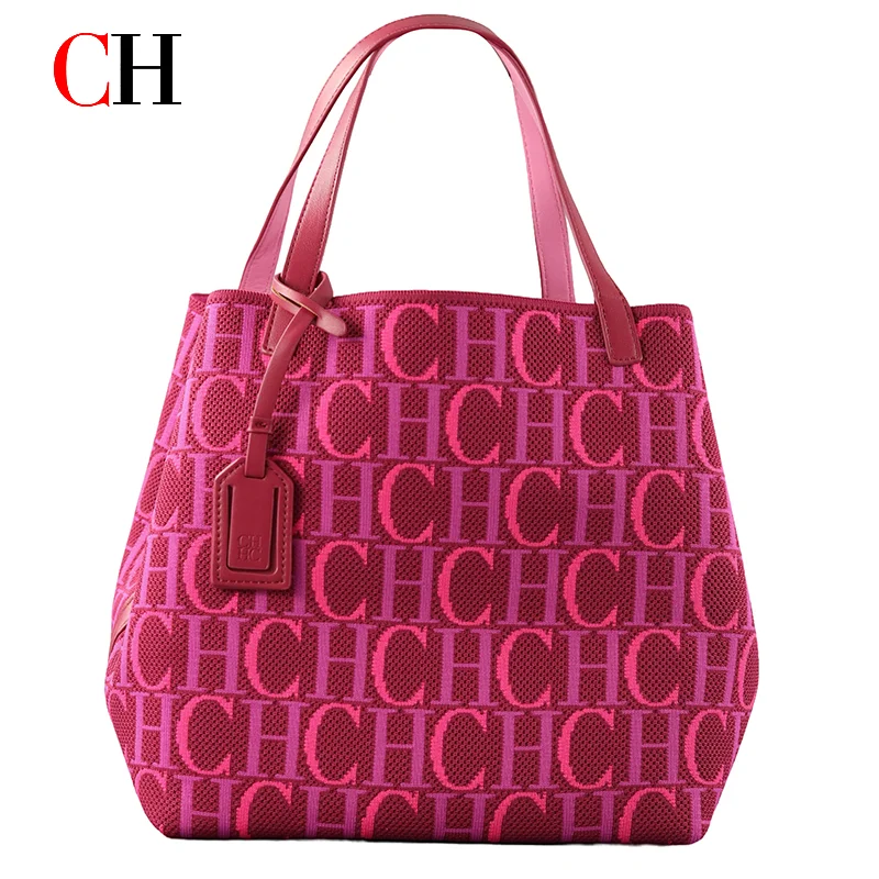 CH Letter Print Tote Bag Women - Shopper Tote Canvas บทวิจารณ์และราคา
