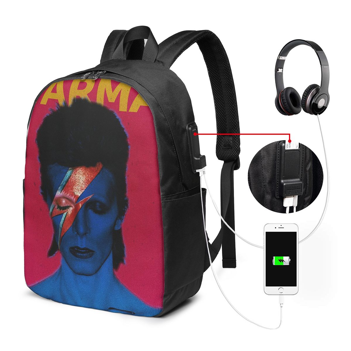 Davids Bowied Backpack Travel  - Women Bags For College บทวิจารณ์และราคา