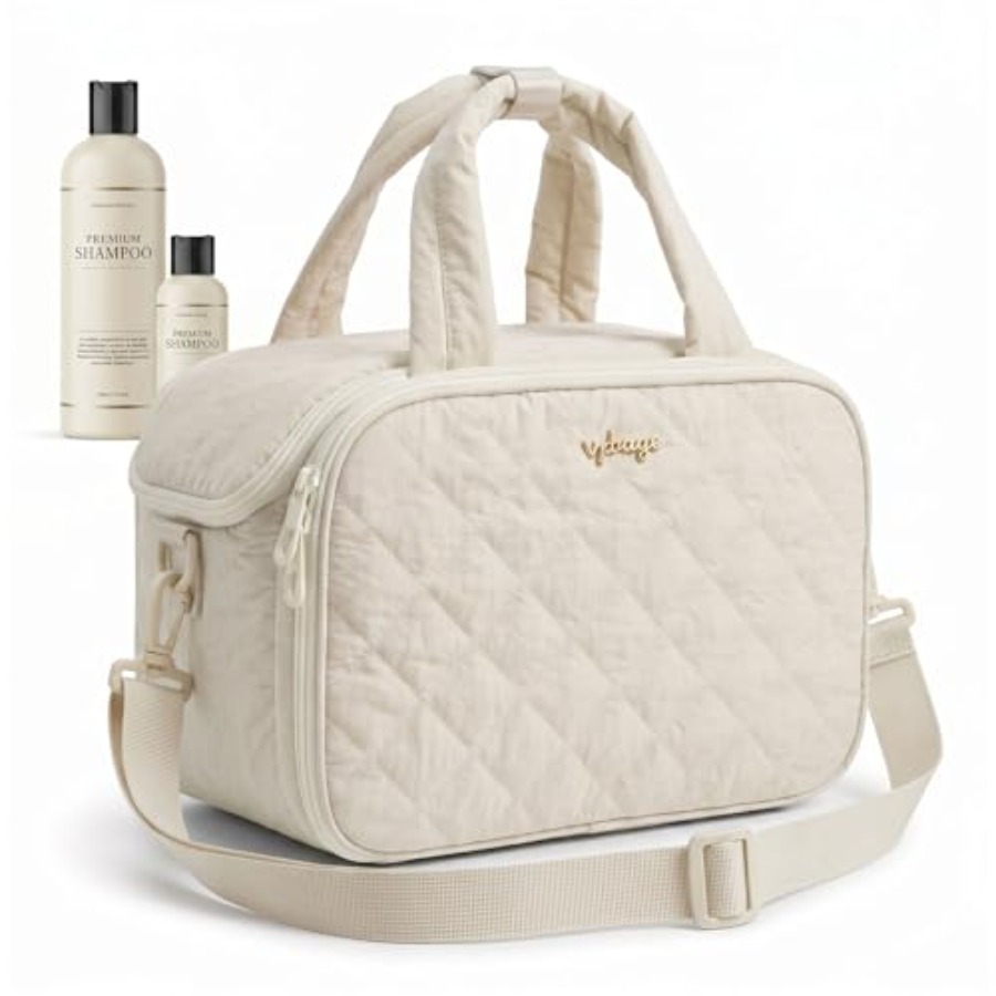 Large Quilted Toiletry Bag for - Women'S Bag บทวิจารณ์และราคา