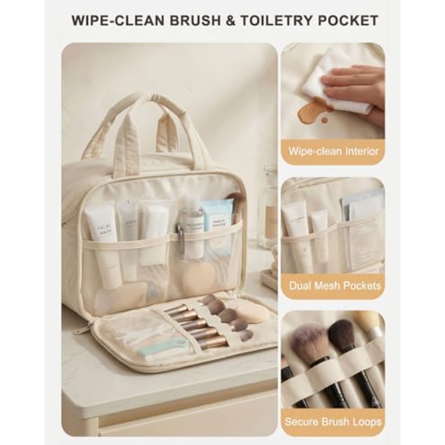 Large Quilted Toiletry Bag for - Women'S Bag บทวิจารณ์และราคา