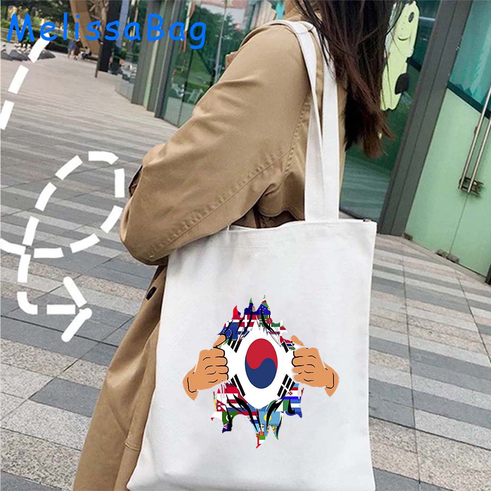 South Korea Shaka Hand Flag Ca - Shopper Tote Canvas บทวิจารณ์และราคา