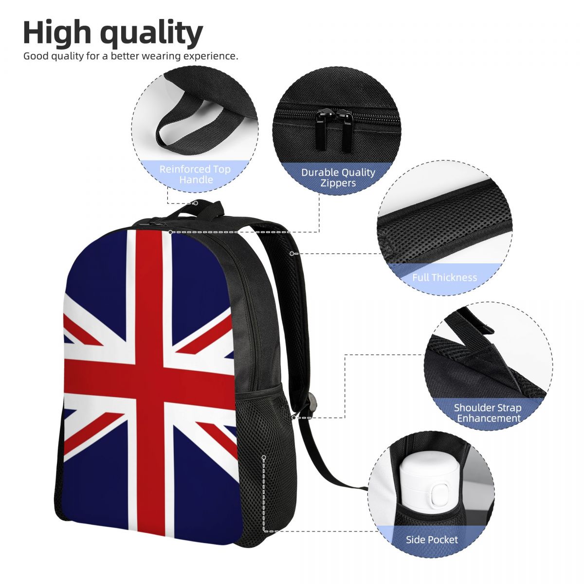 Union Jack Flag Of The UK Back - Women Bags In Uk บทวิจารณ์และราคา