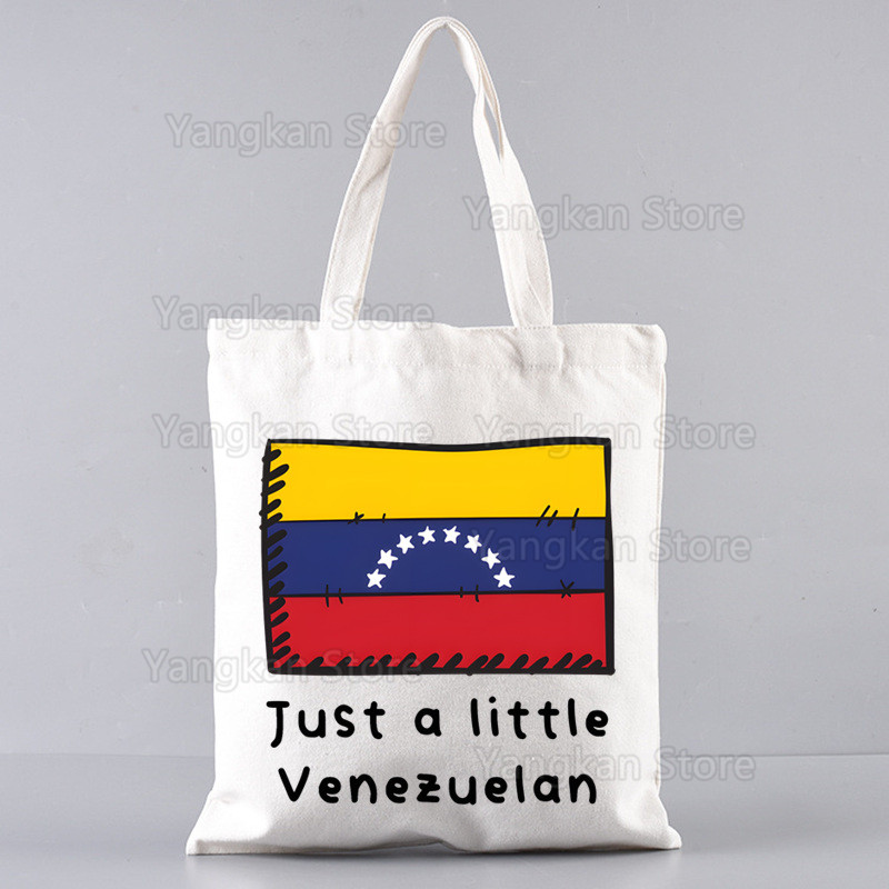 Venezuela Print Reusable Picni - Shopper Tote Canvas บทวิจารณ์และราคา