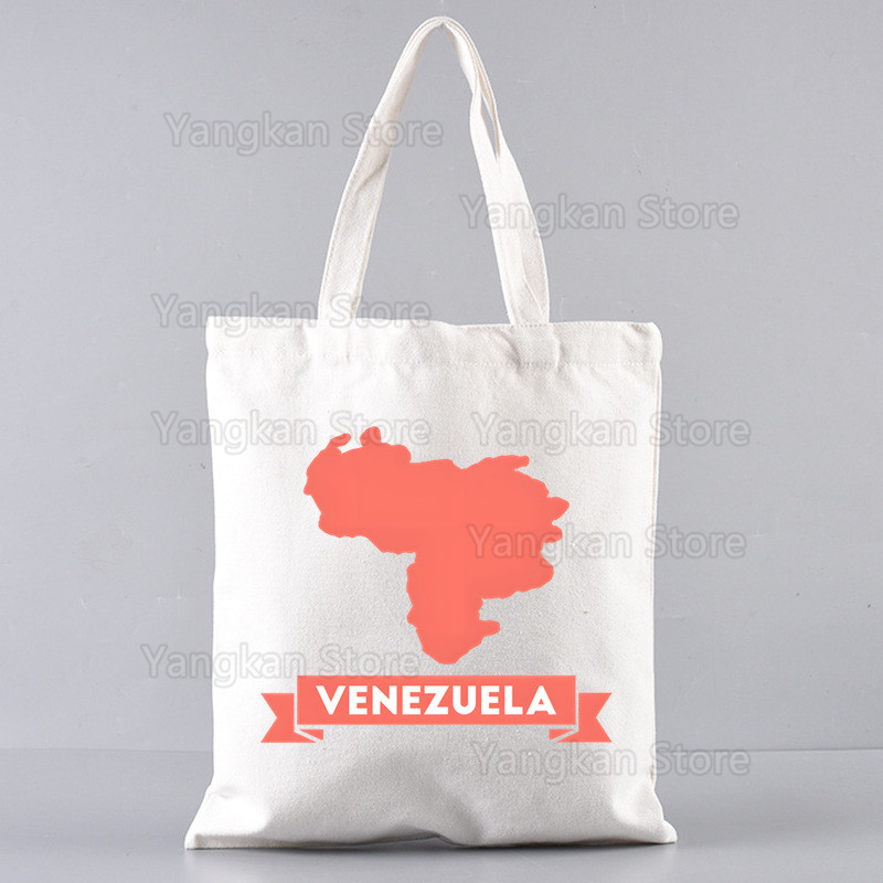 Venezuela Print Reusable Picni - Shopper Tote Canvas บทวิจารณ์และราคา
