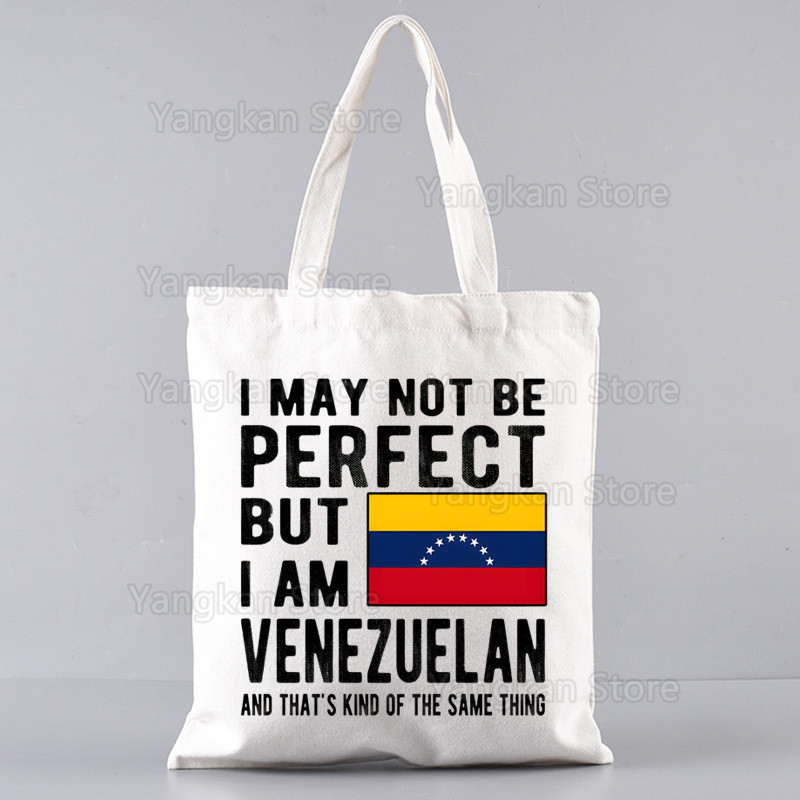 Venezuela Print Reusable Picni - Shopper Tote Canvas บทวิจารณ์และราคา