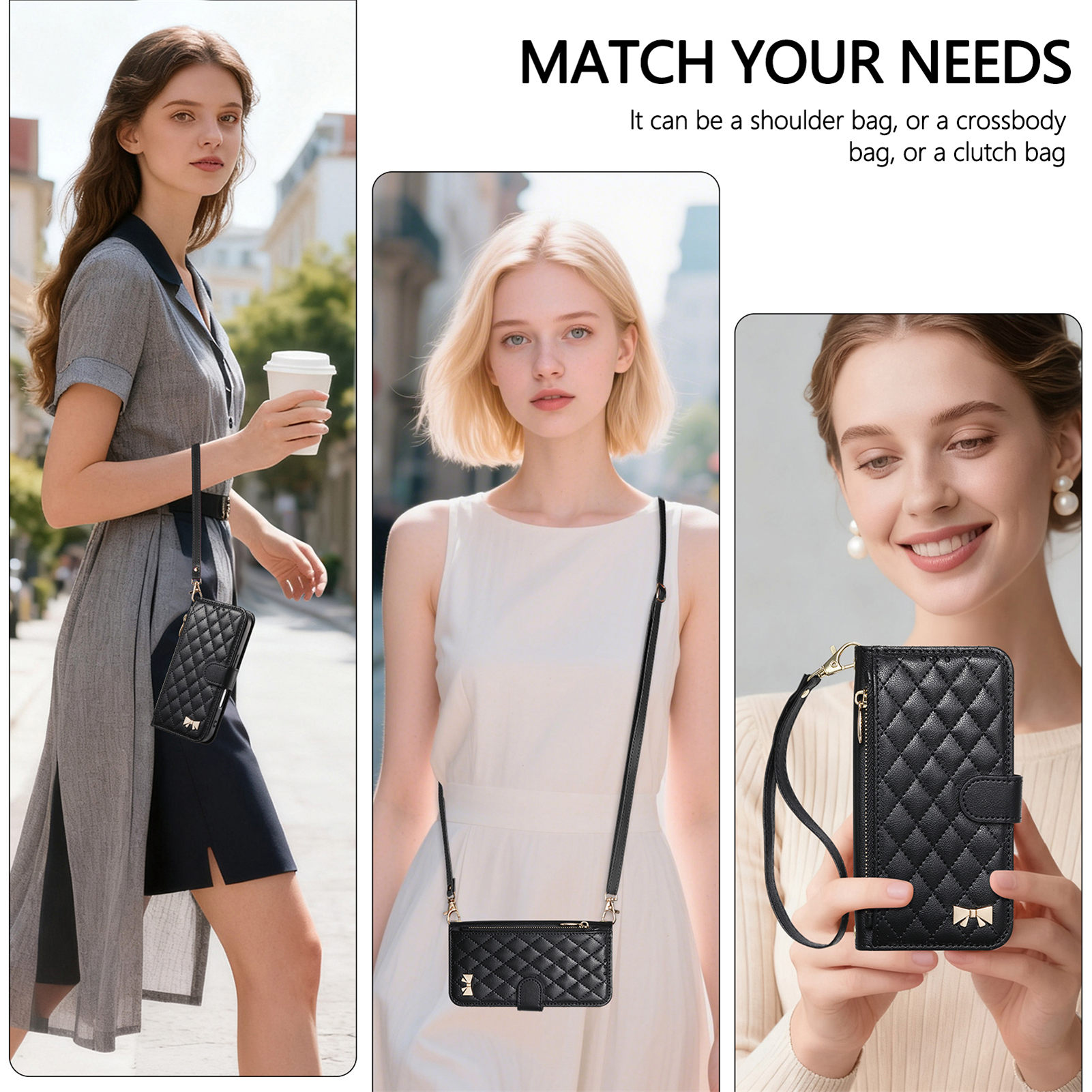 PU Leather Zipper Crossbody Fl - Phone Bag Crossbody บทวิจารณ์และราคา
