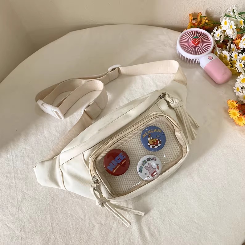Cute Transparent Pocket Waist  - Women Bags Daily Use บทวิจารณ์และราคา