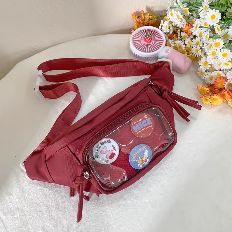 Cute Transparent Pocket Waist  - Women Bags Daily Use บทวิจารณ์และราคา