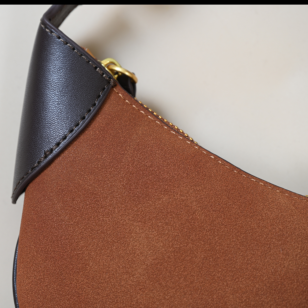 New Moon Shape Deer Skin Velve - Women Bags Daily Use บทวิจารณ์และราคา