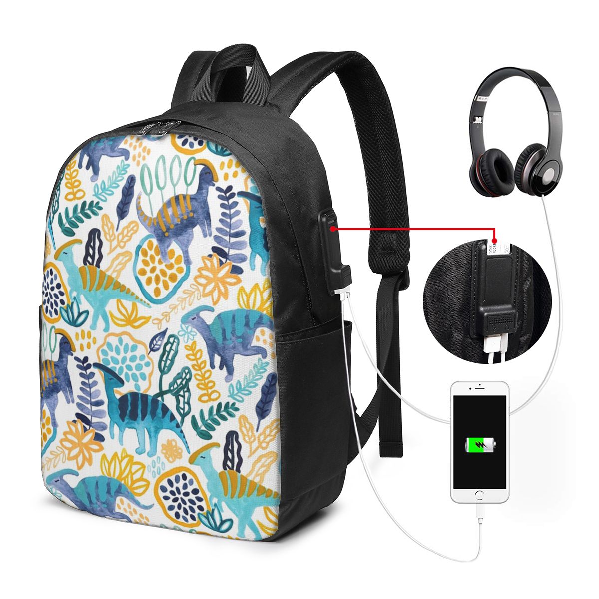 Gouache Parasaurolophuses Back - Women'S Bag บทวิจารณ์และราคา